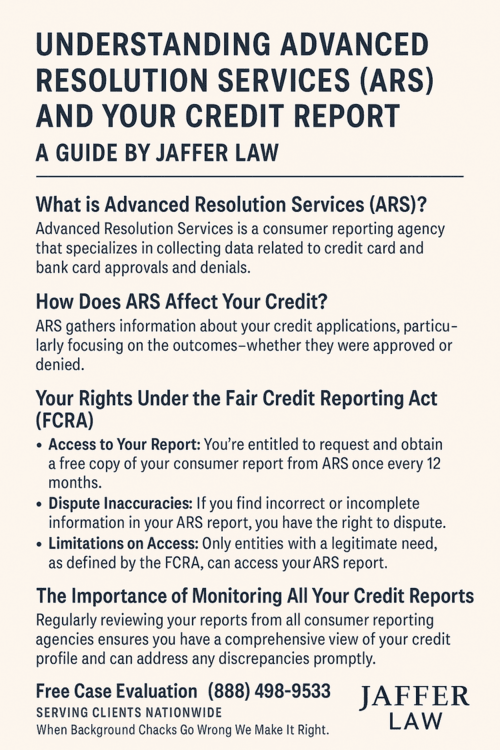 Understanding Advanced Resolution Services (ARS) and Your Credit Report